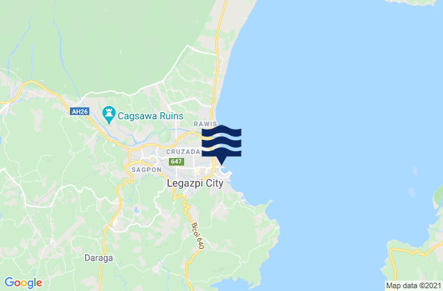 Legazpi City, Philippinesの潮見表地図
