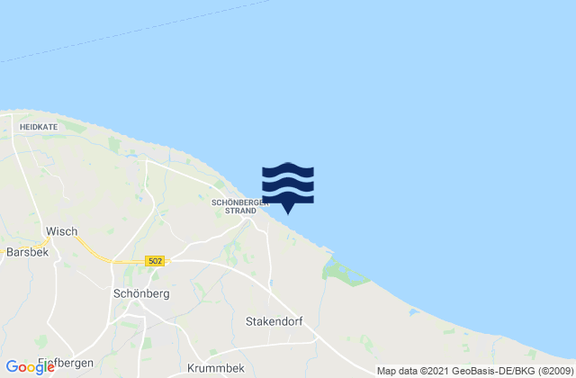Lehmkuhlen, Germanyの潮見表地図