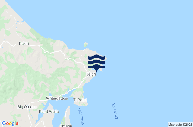 Leigh, New Zealandの潮見表地図