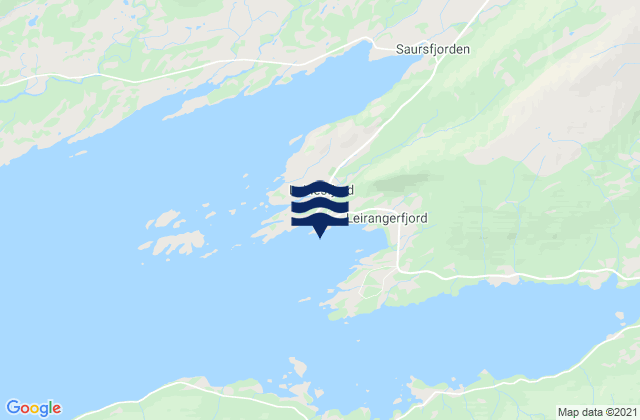 Leinesfjorden, Norwayの潮見表地図