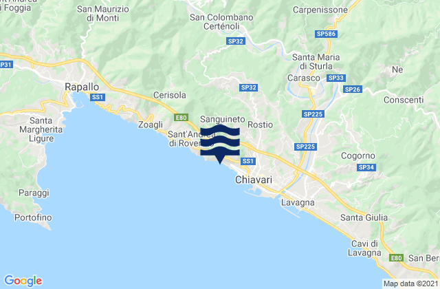 Leivi, Italyの潮見表地図