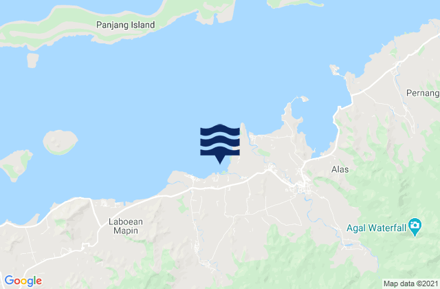 Lekong, Indonesiaの潮見表地図