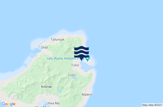 Lele Harbor, Micronesiaの潮見表地図