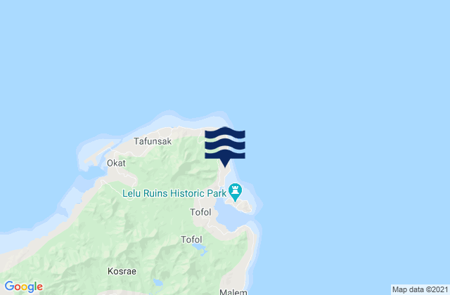 Lelu Municipality, Micronesiaの潮見表地図