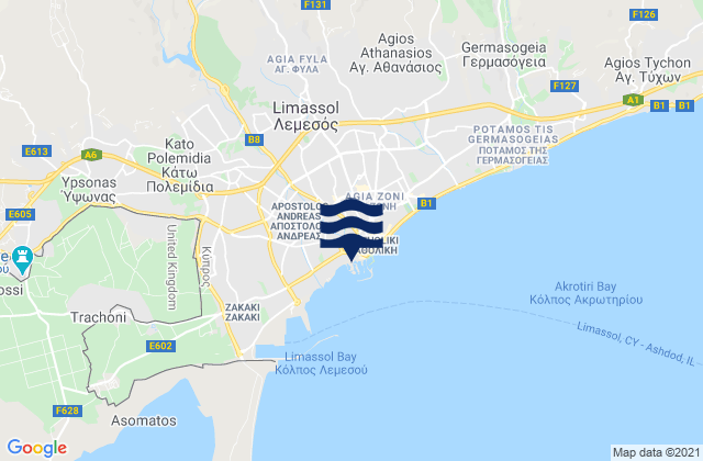 Lemesós, Cyprusの潮見表地図