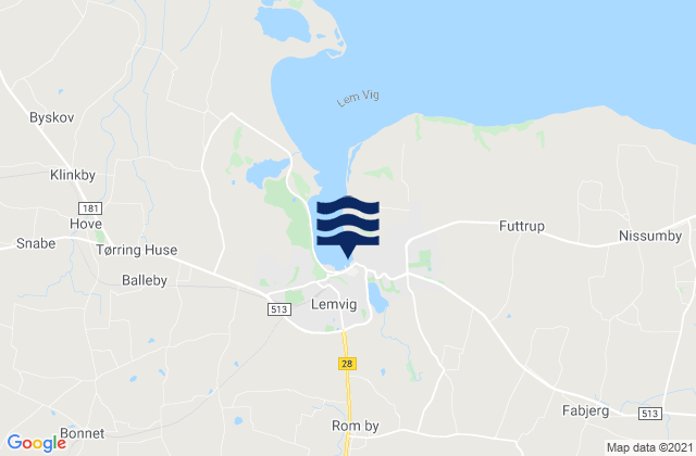 Lemvig, Denmarkの潮見表地図