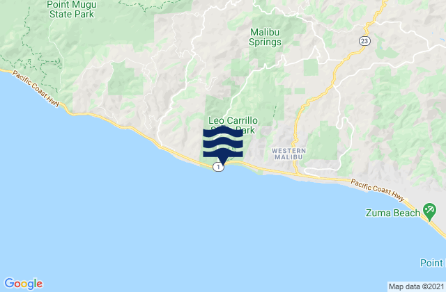 Leo Carrillo State Park, United Statesの潮見表地図