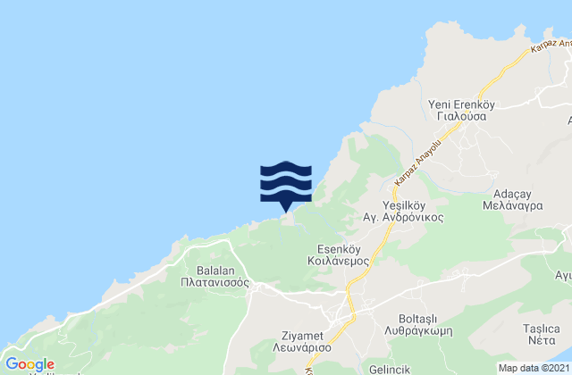 Leonárisso, Cyprusの潮見表地図