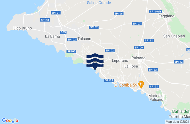 Leporano Marina, Italyの潮見表地図
