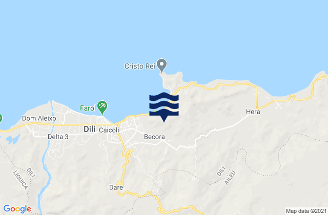 Lequidoe, Timor Lesteの潮見表地図
