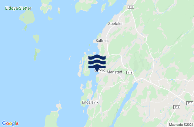 Lervik, Norwayの潮見表地図