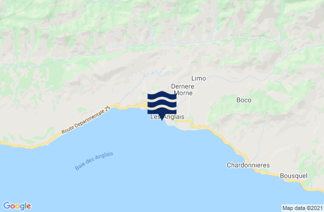 Les Anglais, Haitiの潮見表地図