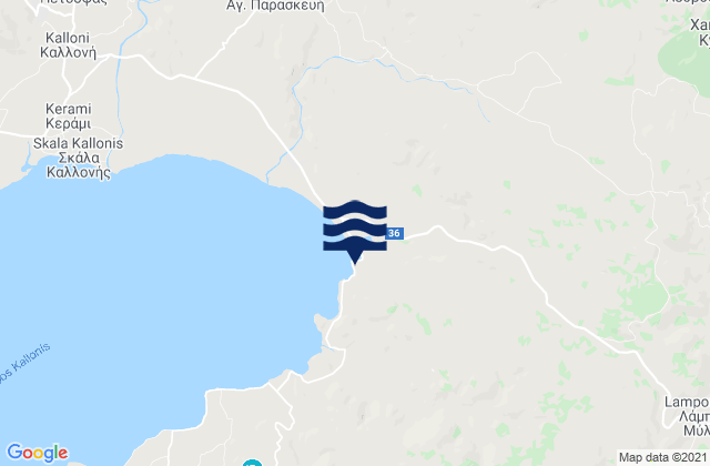Lesbos, Greeceの潮見表地図
