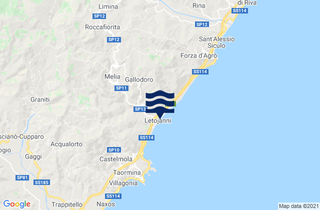 Letojanni, Italyの潮見表地図