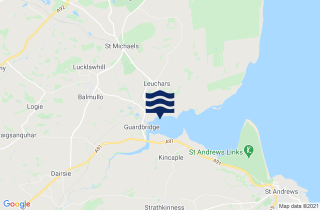 Leuchars, United Kingdomの潮見表地図