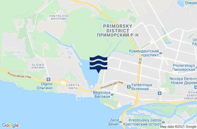 Levashovo, Russiaの潮見表地図