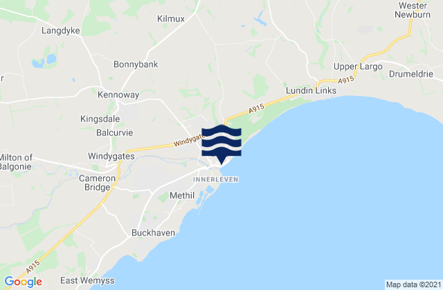 Leven, United Kingdomの潮見表地図