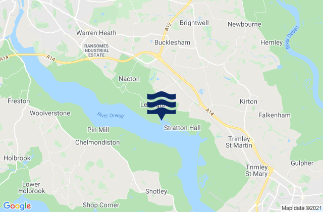 Levington, United Kingdomの潮見表地図