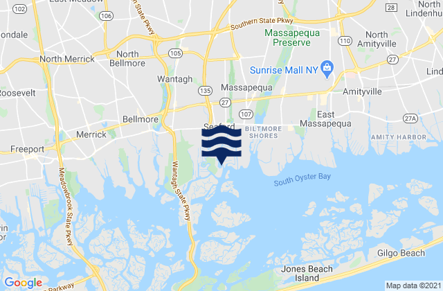 Levittown, United Statesの潮見表地図