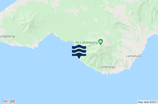 Lewopenutung, Indonesiaの潮見表地図