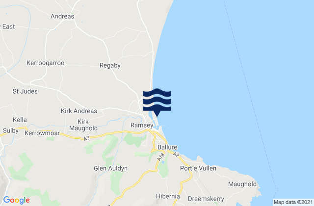 Lezayre, Isle of Manの潮見表地図