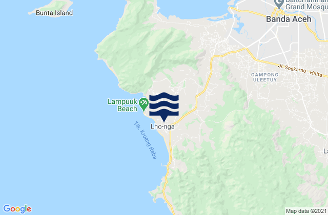 Lhoknga, Indonesiaの潮見表地図