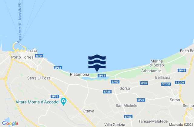 Li Punti-San Giovanni, Italyの潮見表地図