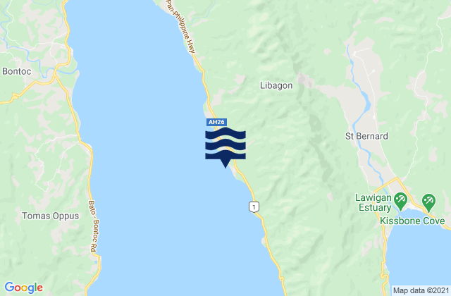 Libagon, Philippinesの潮見表地図