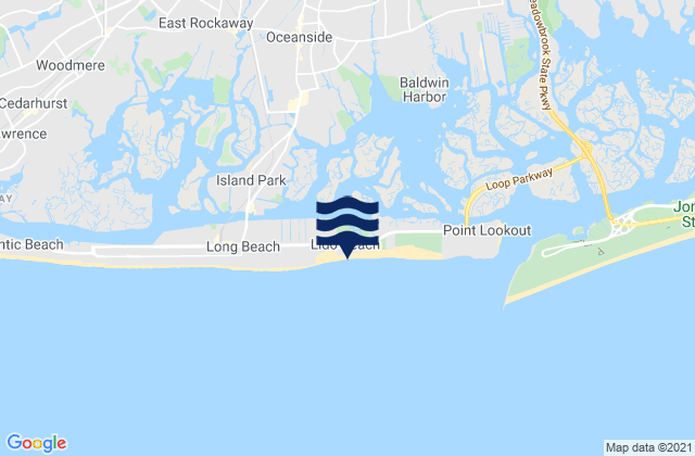 Lido Beach, United Statesの潮見表地図