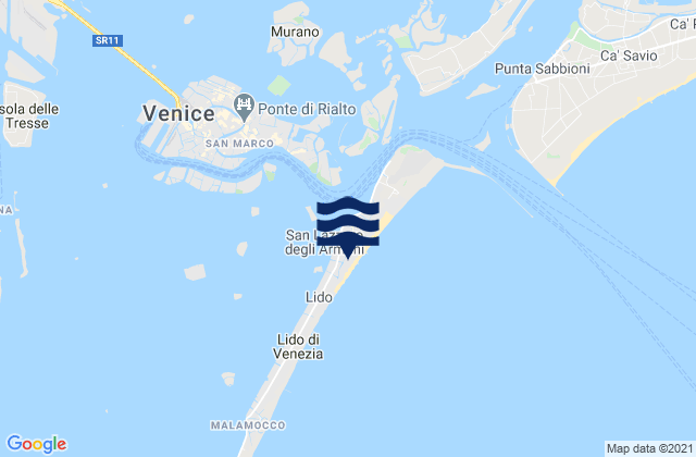 Lido, Italyの潮見表地図