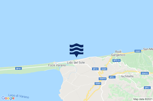 Lido del Gargano, Italyの潮見表地図