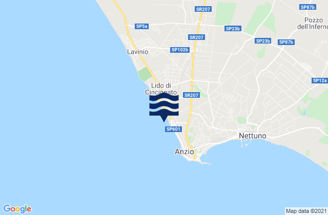 Lido di Sirene, Italyの潮見表地図