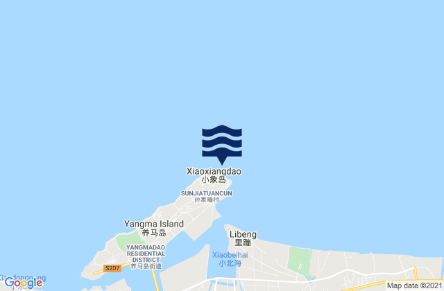 Lien Shih, Chinaの潮見表地図