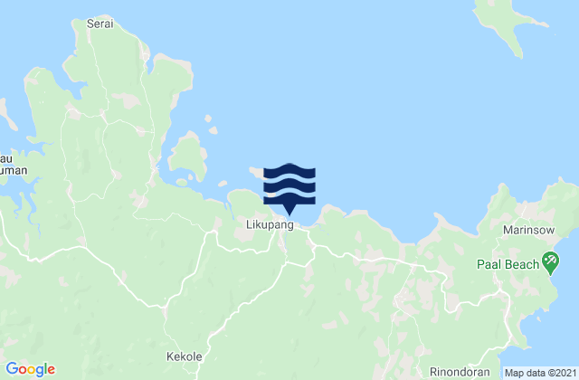 Likupang, Indonesiaの潮見表地図