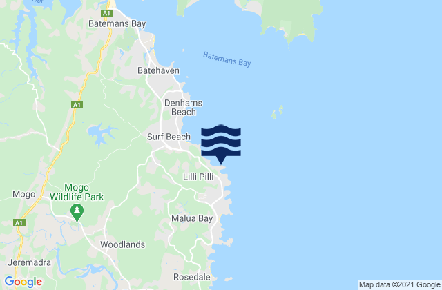 Lilli Pilli Beach, Australiaの潮見表地図
