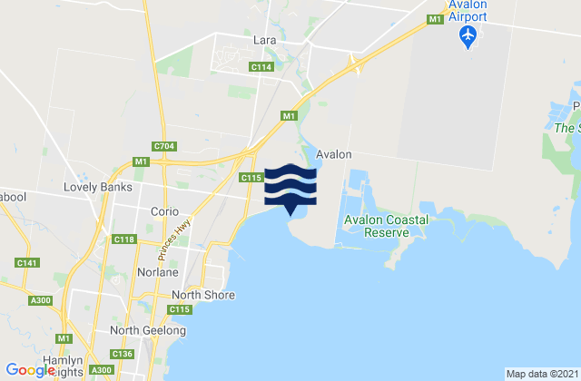 Limeburners Bay, Australiaの潮見表地図