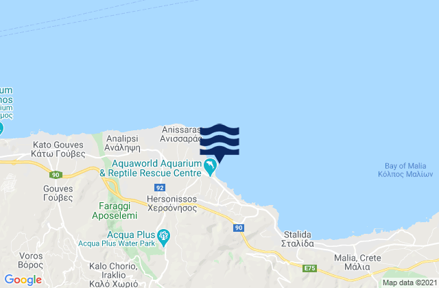Limín Khersonísou, Greeceの潮見表地図