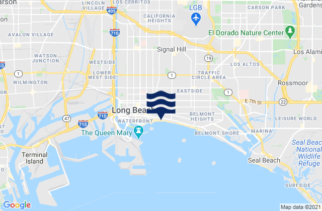 Lincoln (Long Beach), United Statesの潮見表地図