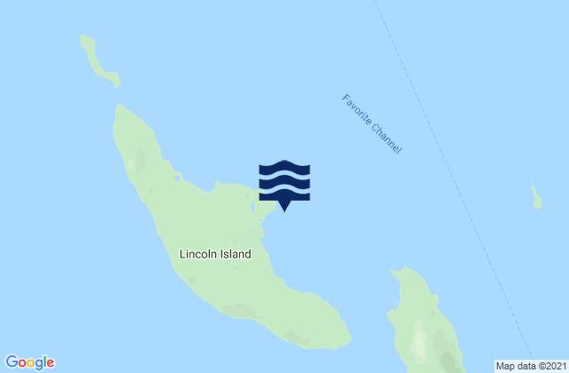 Lincoln Island, United Statesの潮見表地図