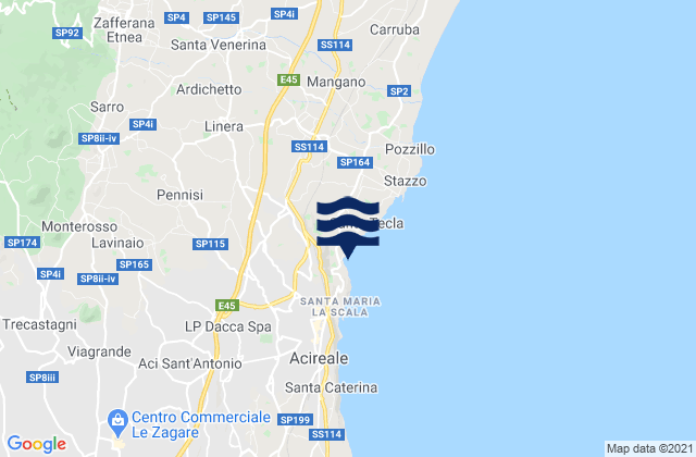 Linera, Italyの潮見表地図