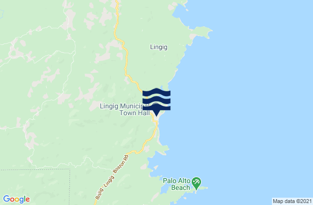 Lingig, Philippinesの潮見表地図