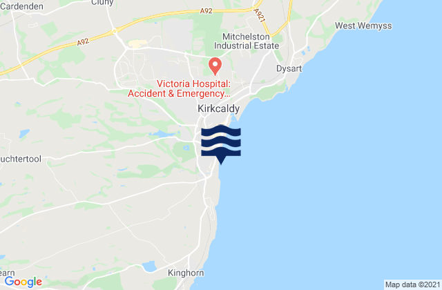 Linktown Beach, United Kingdomの潮見表地図