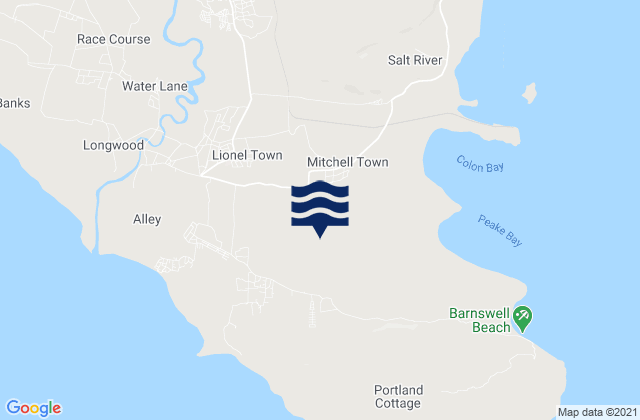 Lionel Town, Jamaicaの潮見表地図