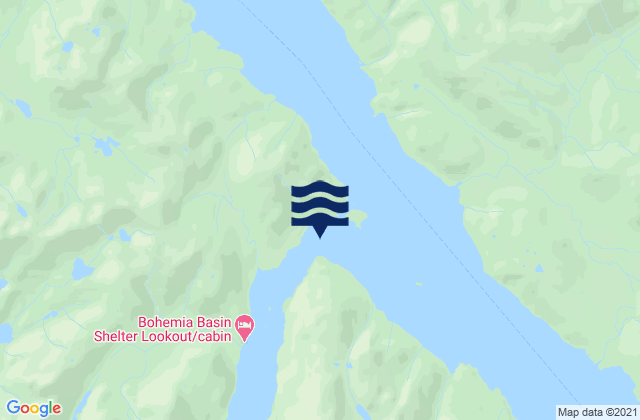 Lisianski Strait north of Rock Point, United Statesの潮見表地図