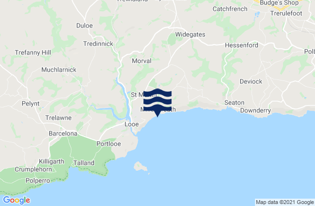 Liskeard, United Kingdomの潮見表地図