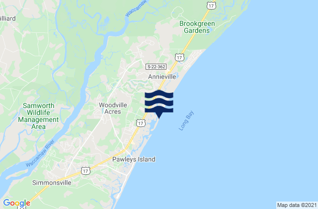 Litchfield Beach, United Statesの潮見表地図