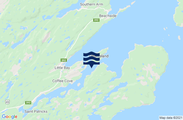 Little Bay Arm, Canadaの潮見表地図