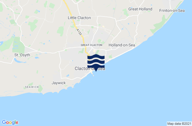 Little Clacton, United Kingdomの潮見表地図