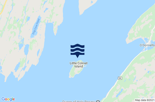 Little Colinet Island, Canadaの潮見表地図