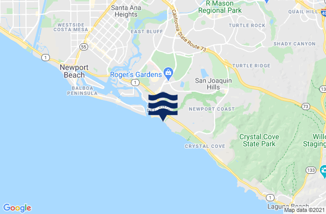 Little Corona Del Mar Beach, United Statesの潮見表地図